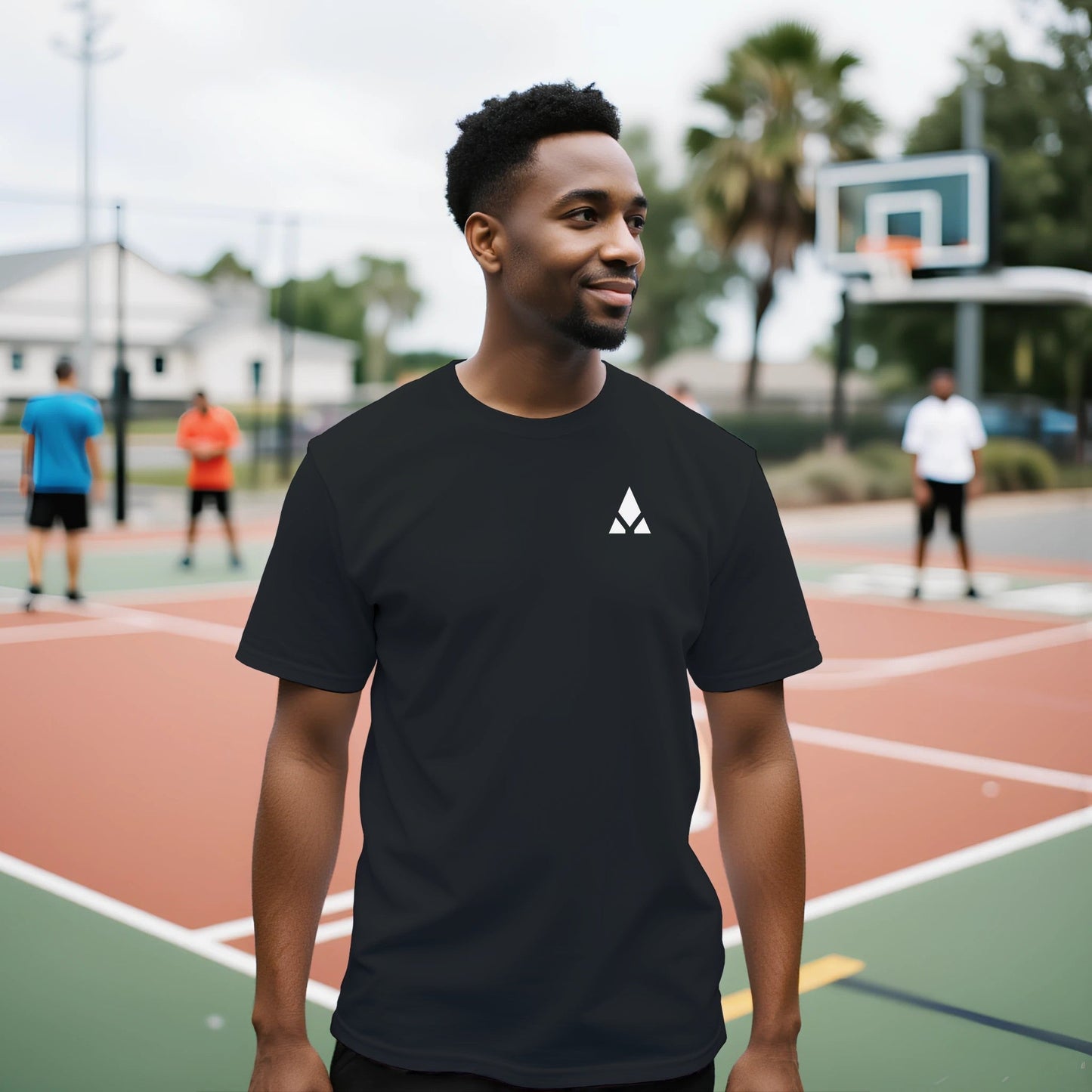 Camiseta negra de cuello redondo hombre - Aury SportPrint MaterialAury SportNegroa6d93312 - 602d - 46b3 - a90f - 0f59a837e596