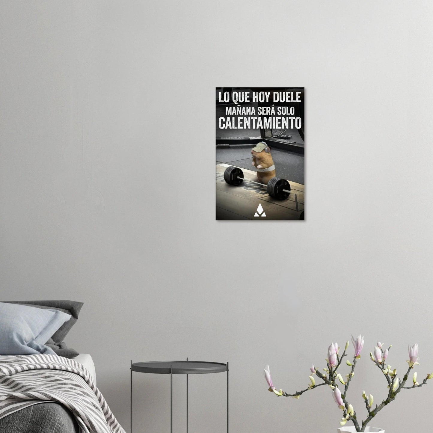 Lienzo Motivacional de Gimnasio con Hámster Levantando Pesas - Motívate con una sonrisa - Aury SportPrint MaterialAury Sport40x60 cm / 16x24″733c6ea3 - 6520 - 45d5 - a304 - cfd4201623c5