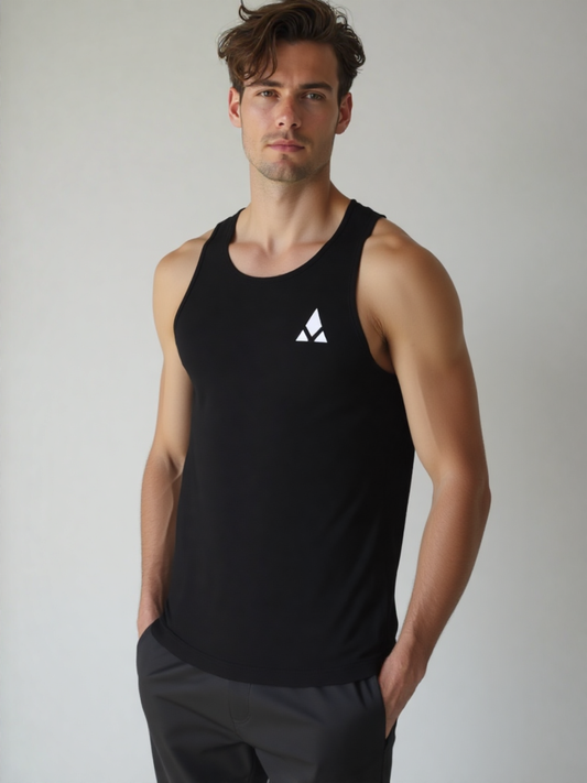 Camiseta negra de tirantes hombre