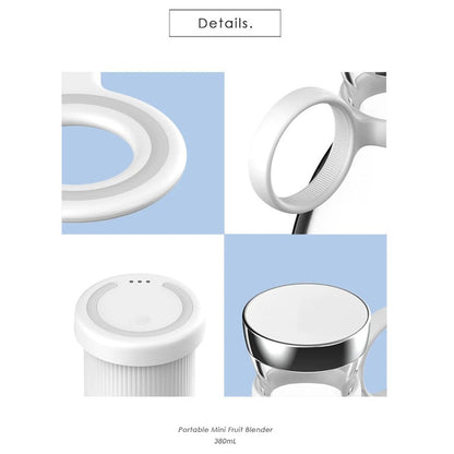 Batidora Eléctrica Portátil Multifunción (350 ml) - Aury SportAury SportBlancoBatidora Eléctrica Portátil Multifunción (350 ml)