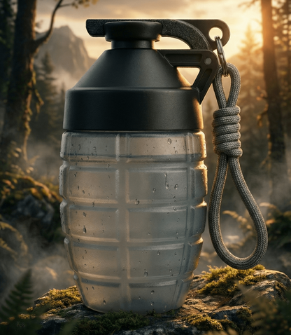 Botella Deportiva 600 ml con Diseño de Granada - Aury SportAury SportNegroBotella deportiva | Aury sport