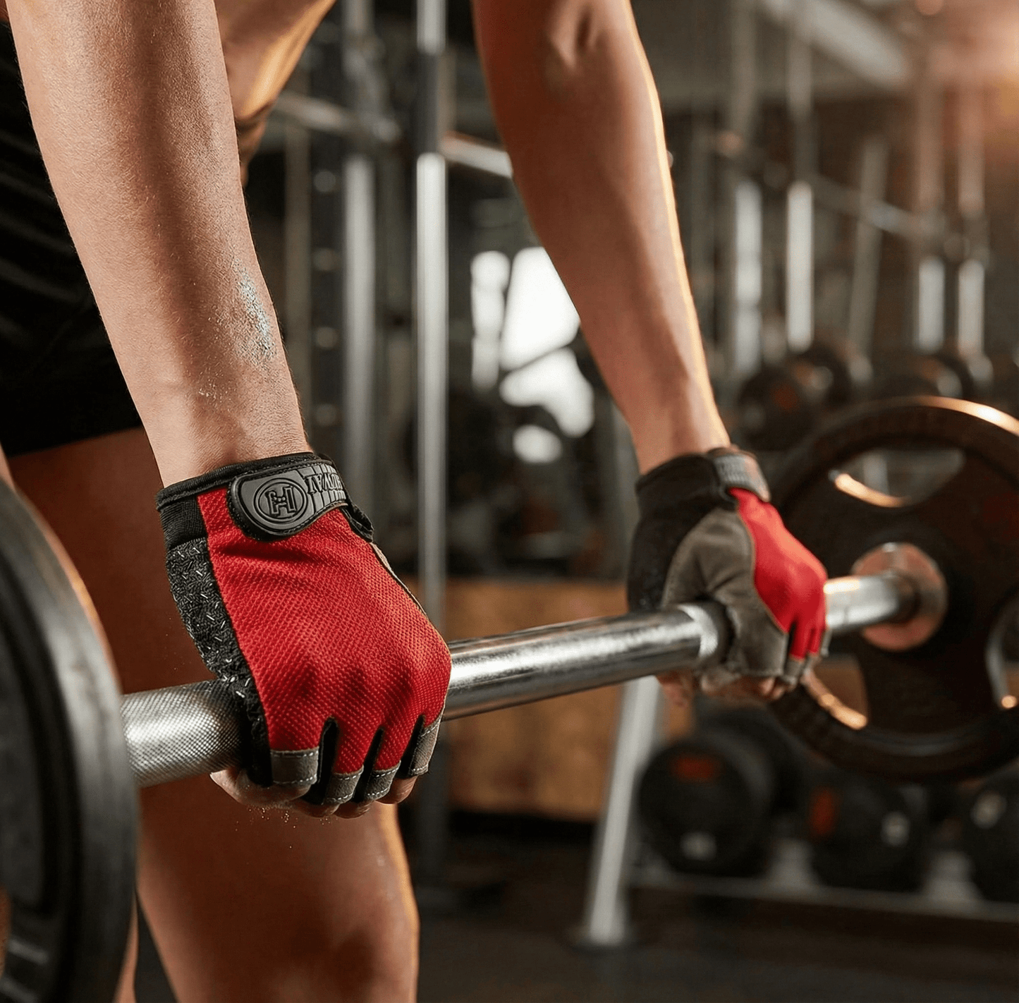 Guantes de gimnasio antideslizantes - Aury SportAury SportRojoGuantes de gimnasio antideslizantes