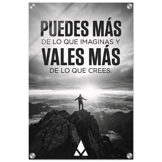 Impresión Acrílica Motivacional: "Puedes Más" - Inspiración en Acrílico Monocromático para Tu Espacio - Aury SportPrint MaterialAury Sport20x30 cm / 8x12″64bf7805 - 0265 - 447a - 88db - b028047ed658
