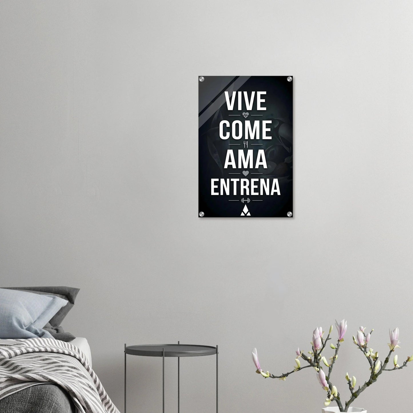 Impresión Acrílica Motivacional: "Vive, come, ama, entrena" - Inspiración en Acrílico Monocromático para Tu Espacio - Aury SportPrint MaterialAury Sport40x60 cm / 16x24″ec061243 - 00b8 - 405e - 9147 - aad6bee2b729