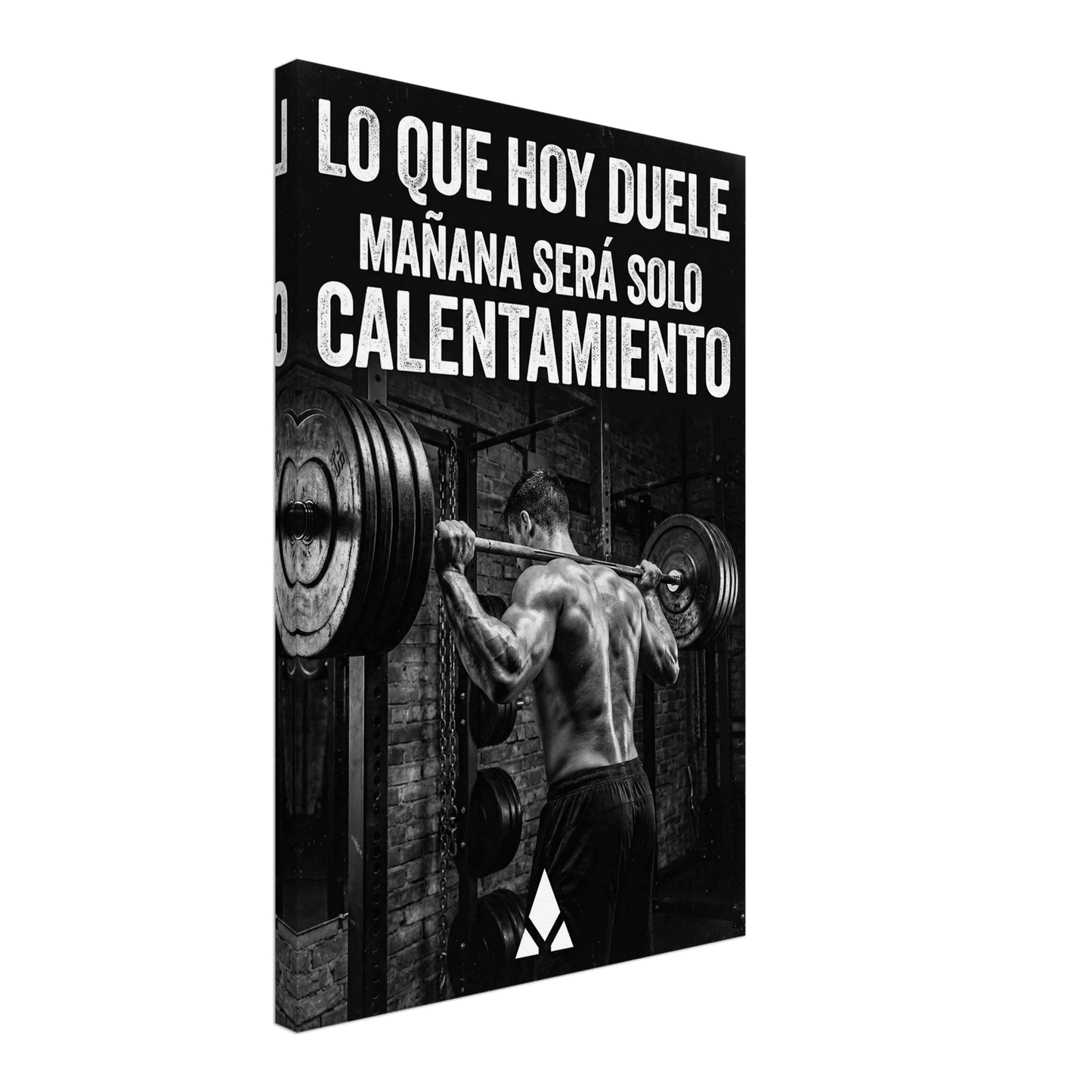 Lienzo de Motivación de Gimnasio: "Lo que Hoy Duele, Mañana Será Solo Calentamiento" en Monocromo Intenso - Aury SportPrint MaterialAury Sport20x30 cm / 8x12″9ad90b2c - 6bd3 - 445c - 86ec - ebd3cb72eff8