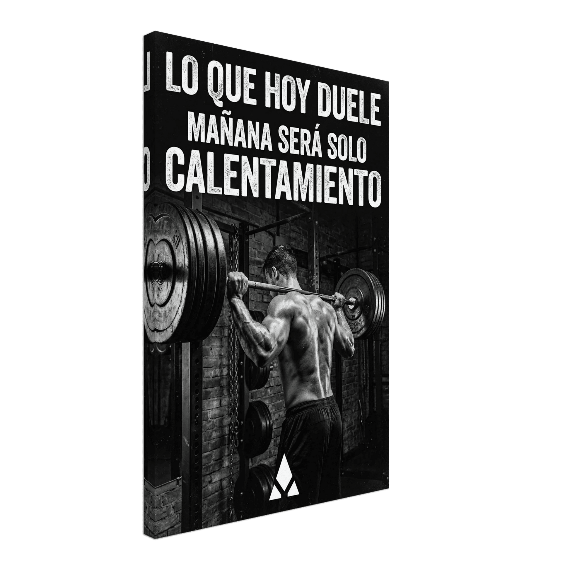 Lienzo de Motivación de Gimnasio: "Lo que Hoy Duele, Mañana Será Solo Calentamiento" en Monocromo Intenso - Aury SportPrint MaterialAury Sport20x30 cm / 8x12″9ad90b2c - 6bd3 - 445c - 86ec - ebd3cb72eff8