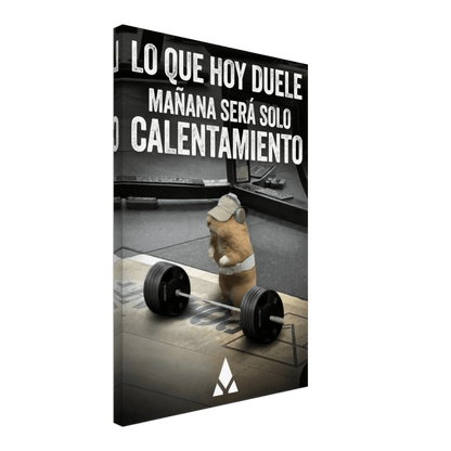 Lienzo Motivacional de Gimnasio con Hámster Levantando Pesas - Motívate con una sonrisa - Aury SportPrint MaterialAury Sport20x30 cm / 8x12″574c36e2 - 6adc - 47a5 - bd14 - bf9c756fc6b1