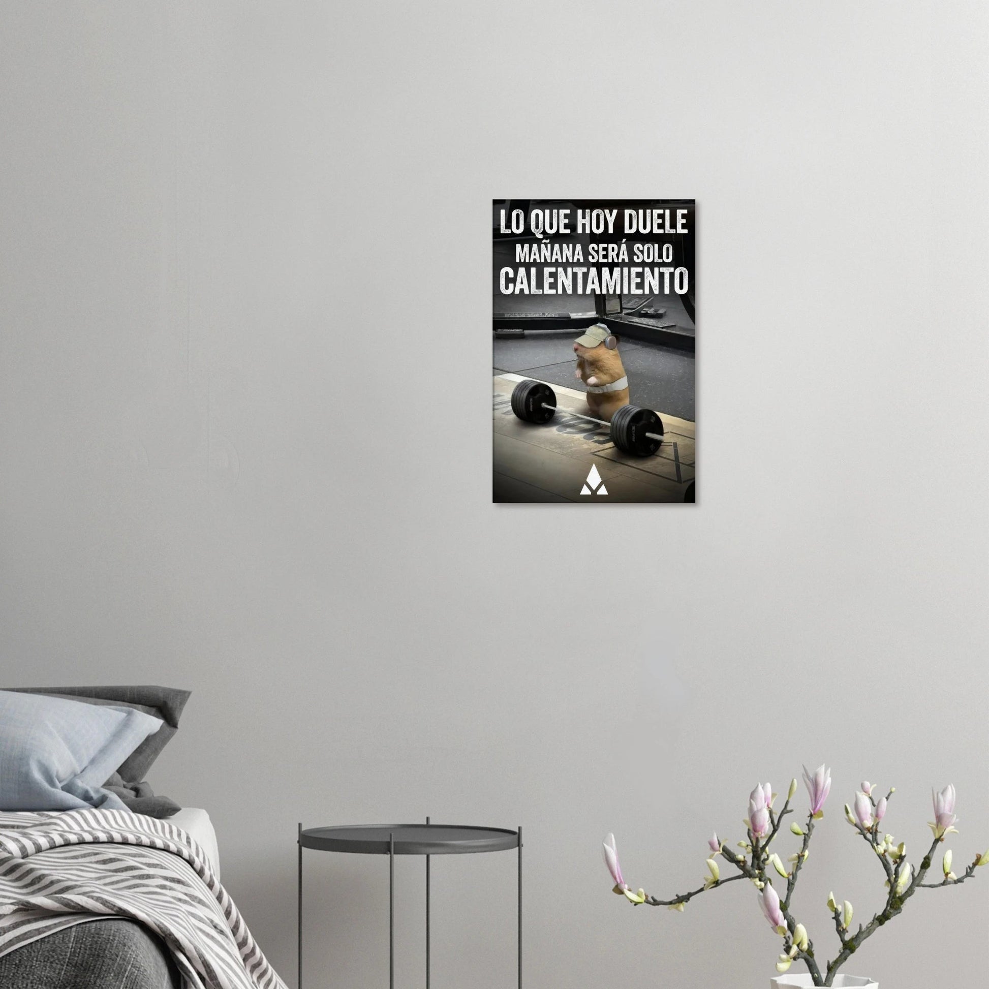 Lienzo Motivacional de Gimnasio con Hámster Levantando Pesas - Motívate con una sonrisa - Aury SportPrint MaterialAury Sport40x60 cm / 16x24″733c6ea3 - 6520 - 45d5 - a304 - cfd4201623c5