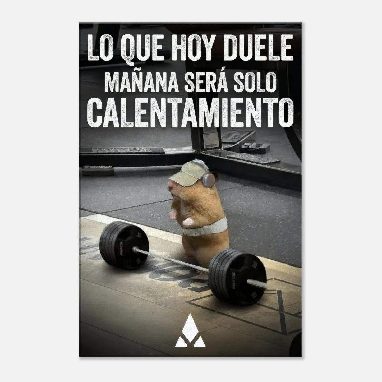 Lienzo Motivacional de Gimnasio con Hámster Levantando Pesas - Motívate con una sonrisa - Aury SportPrint MaterialAury Sport20x30 cm / 8x12″d66af65c - 3158 - 4091 - 93ab - db0387f00f48