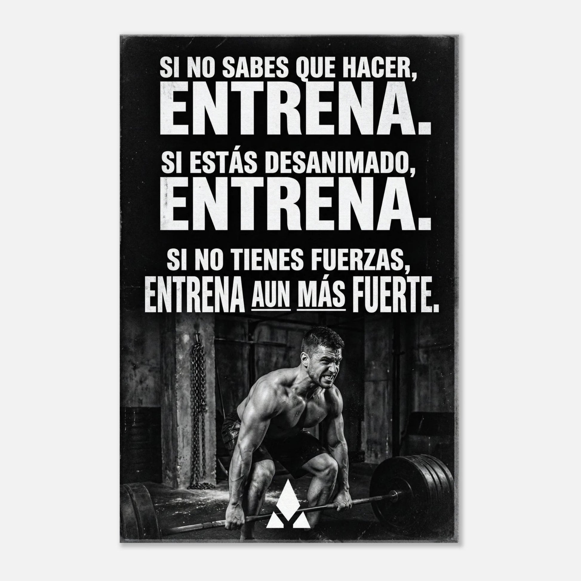 Lienzo Motivacional "ENTRENA": Inspiración para el Gimnasio en Blanco y Negro, Disponible en Múltiples Tamaños - Aury SportPrint MaterialAury Sport20x30 cm / 8x12″c6125f7e - 868c - 4b8a - b7b4 - 76f5a5b1eb1d