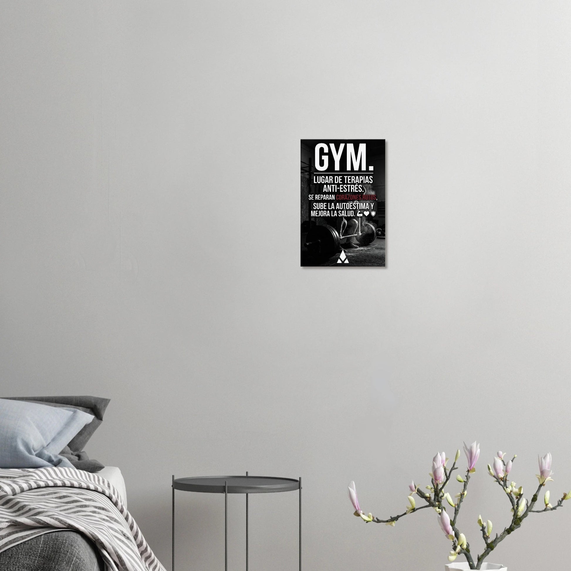 Lienzo Motivacional "GYM: Lugar de Terapias Anti - Estrés" - Arte Inspirador en Blanco y Negro para Tu Espacio. - Aury SportPrint MaterialAury Sport30x45 cm / 12x18″9ed058b2 - a8a7 - 4217 - ad3a - 39f4df0b3cb7