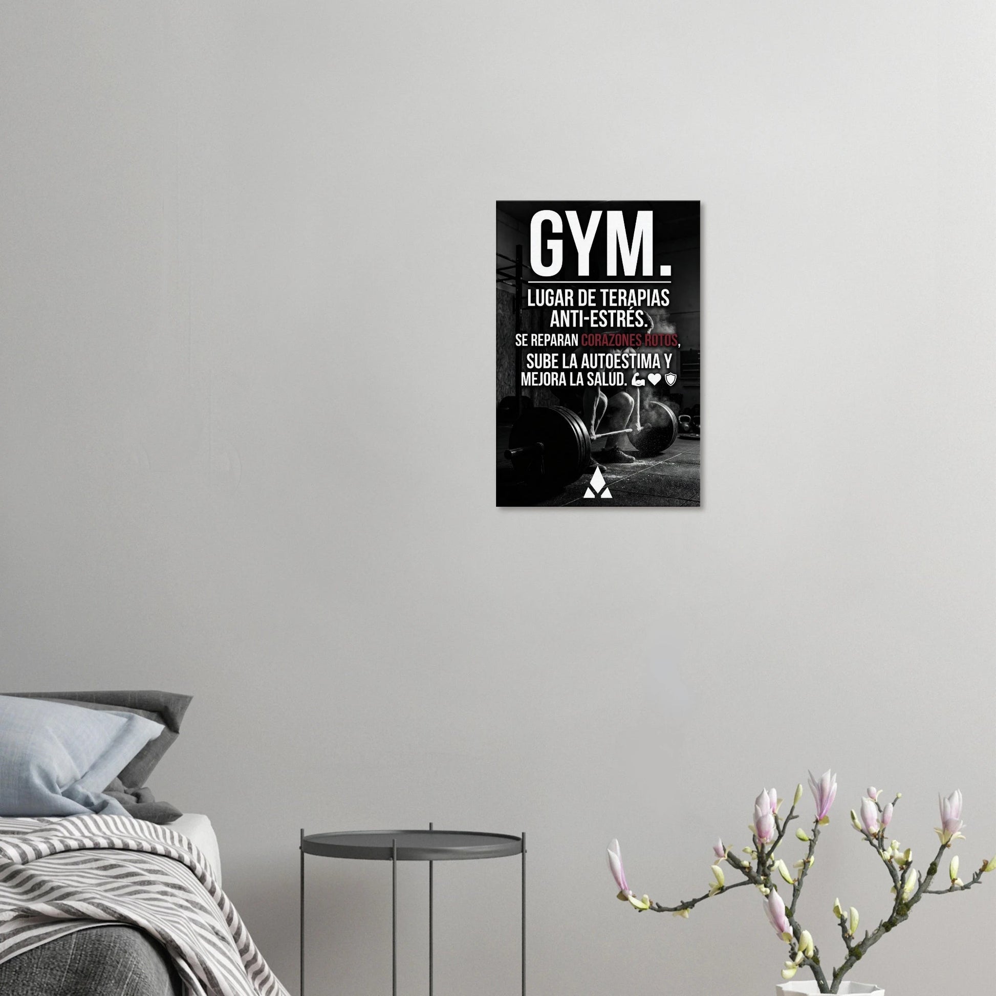Lienzo Motivacional "GYM: Lugar de Terapias Anti - Estrés" - Arte Inspirador en Blanco y Negro para Tu Espacio. - Aury SportPrint MaterialAury Sport40x60 cm / 16x24″8dcb4fea - 2342 - 41f4 - bdbf - e5e208bc43d3