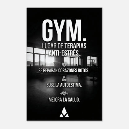 Lienzo Motivacional "GYM: Lugar de Terapias Anti - Estrés" - Arte Inspirador para Tu Espacio Fitness - Aury SportPrint MaterialAury Sport20x30 cm / 8x12″1fbb6314 - 9d96 - 42a8 - 92b6 - 680f7b97a2dc
