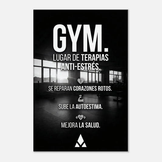 Lienzo Motivacional "GYM: Lugar de Terapias Anti - Estrés" - Arte Inspirador para Tu Espacio Fitness - Aury SportPrint MaterialAury Sport20x30 cm / 8x12″1fbb6314 - 9d96 - 42a8 - 92b6 - 680f7b97a2dc
