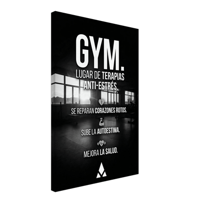 Lienzo Motivacional "GYM: Lugar de Terapias Anti - Estrés" - Arte Inspirador para Tu Espacio Fitness - Aury SportPrint MaterialAury Sport20x30 cm / 8x12″abf976a2 - 6e18 - 47a8 - bd60 - bf9cd6a26f99