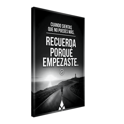 Lienzo Motivacional: "Recuerda Por Qué Empezaste" - Inspiración en Tonalidades Grises para tu Espacio - Aury SportPrint MaterialAury Sport20x30 cm / 8x12″199b958b - 6c4f - 479b - bfcc - acbf89511ba9