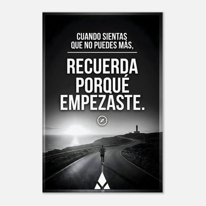 Lienzo Motivacional: "Recuerda Por Qué Empezaste" - Inspiración en Tonalidades Grises para tu Espacio - Aury SportPrint MaterialAury Sport20x30 cm / 8x12″c9e6fd79 - 4122 - 4151 - a51d - cc34f41246bc
