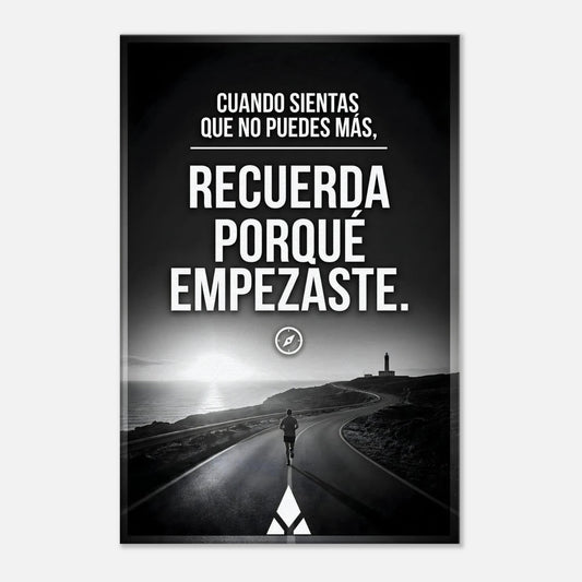 Lienzo Motivacional: "Recuerda Por Qué Empezaste" - Inspiración en Tonalidades Grises para tu Espacio - Aury SportPrint MaterialAury Sport20x30 cm / 8x12″c9e6fd79 - 4122 - 4151 - a51d - cc34f41246bc