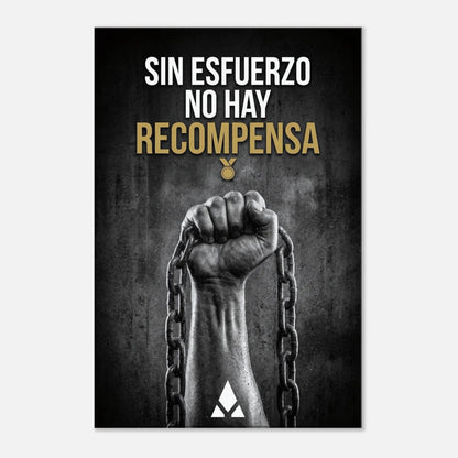 Lienzo Motivacional "Sin Esfuerzo No Hay Recompensa" - Arte de Pared con Mensaje de Fortaleza en Blanco y Negro y Oro - Aury SportPrint MaterialAury Sport20x30 cm / 8x12″e18baf8a - 633d - 4824 - abd5 - d4afb687c8c7