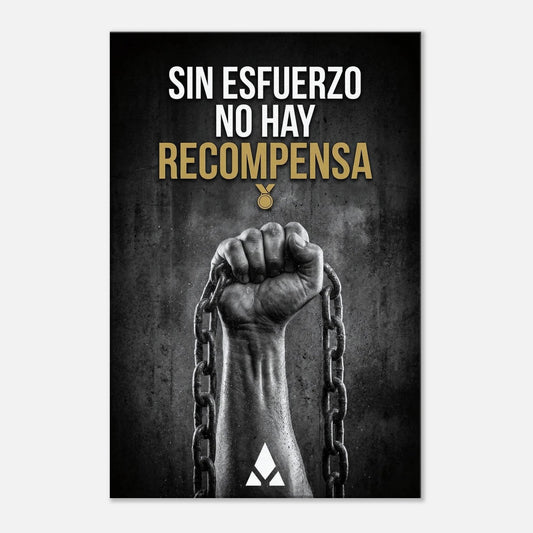 Lienzo Motivacional "Sin Esfuerzo No Hay Recompensa" - Arte de Pared con Mensaje de Fortaleza en Blanco y Negro y Oro - Aury SportPrint MaterialAury Sport20x30 cm / 8x12″e18baf8a - 633d - 4824 - abd5 - d4afb687c8c7