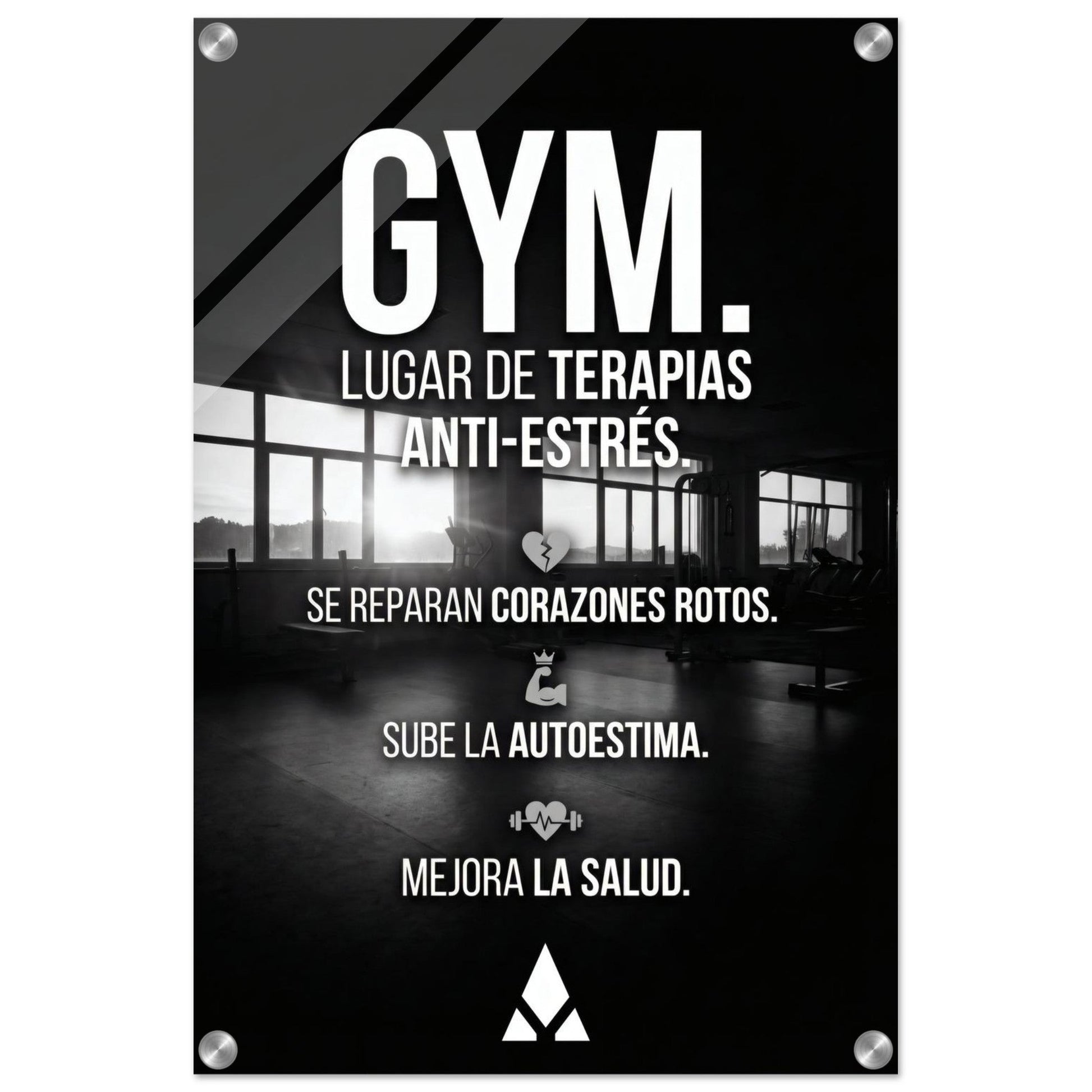 Motivación de Gimnasio: Lugar de Terapias Anti - Estrés - Impresión en Plexiglás - Aury SportPrint MaterialAury Sport20x30 cm / 8x12″dd184776 - 7339 - 45c6 - 8dea - 450112cfacac