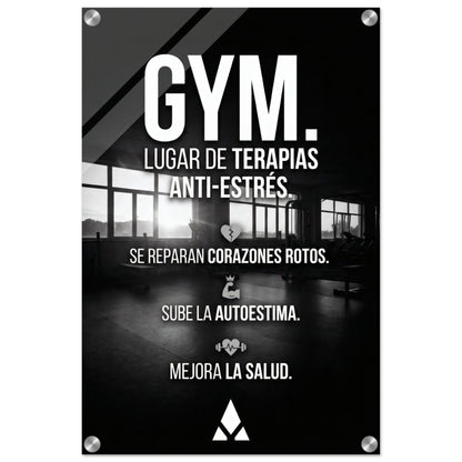 Motivación de Gimnasio: Lugar de Terapias Anti - Estrés - Impresión en Plexiglás - Aury SportPrint MaterialAury Sport20x30 cm / 8x12″dd184776 - 7339 - 45c6 - 8dea - 450112cfacac
