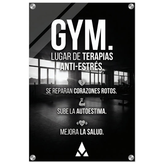Motivación de Gimnasio: Lugar de Terapias Anti - Estrés - Impresión en Plexiglás - Aury SportPrint MaterialAury Sport20x30 cm / 8x12″dd184776 - 7339 - 45c6 - 8dea - 450112cfacac