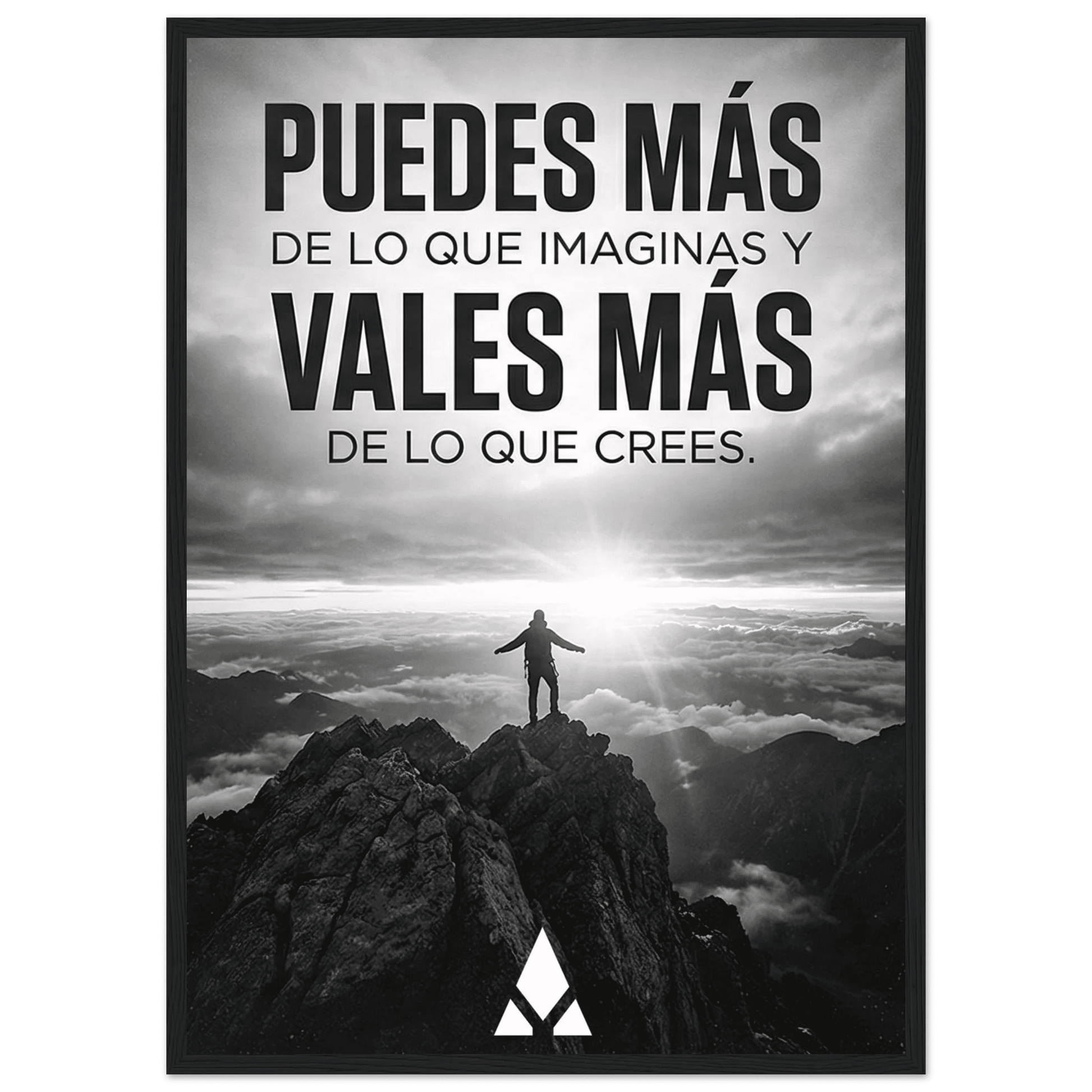 Póster Enmarcado 'Puedes Más': Inspiración en Monocromo con Marco de Madera - Aury SportPrint MaterialAury Sport21x29.7 cm / 8x12"2e84b4d2 - 10c5 - 44c8 - a9c0 - 08518a38af0b
