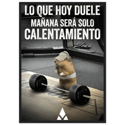 Póster Motivacional de Gimnasio con Hámster Levantando Pesas - Marco de Madera - Aury SportPrint MaterialAury Sport21x29.7 cm / 8x12"4970a86f - 0cbf - 4291 - 9099 - c1ea946a7d7f