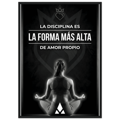 Póster Motivacional "Disciplina es Amor Propio" – Elegancia en Blanco y Negro con Marco Premium - Aury SportPrint MaterialAury Sport21x29.7 cm / 8x12"cf592cf3 - d255 - 4836 - ac4a - 98315e284e73