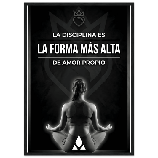Póster Motivacional "Disciplina es Amor Propio" – Elegancia en Blanco y Negro con Marco Premium - Aury SportPrint MaterialAury Sport21x29.7 cm / 8x12"cf592cf3 - d255 - 4836 - ac4a - 98315e284e73
