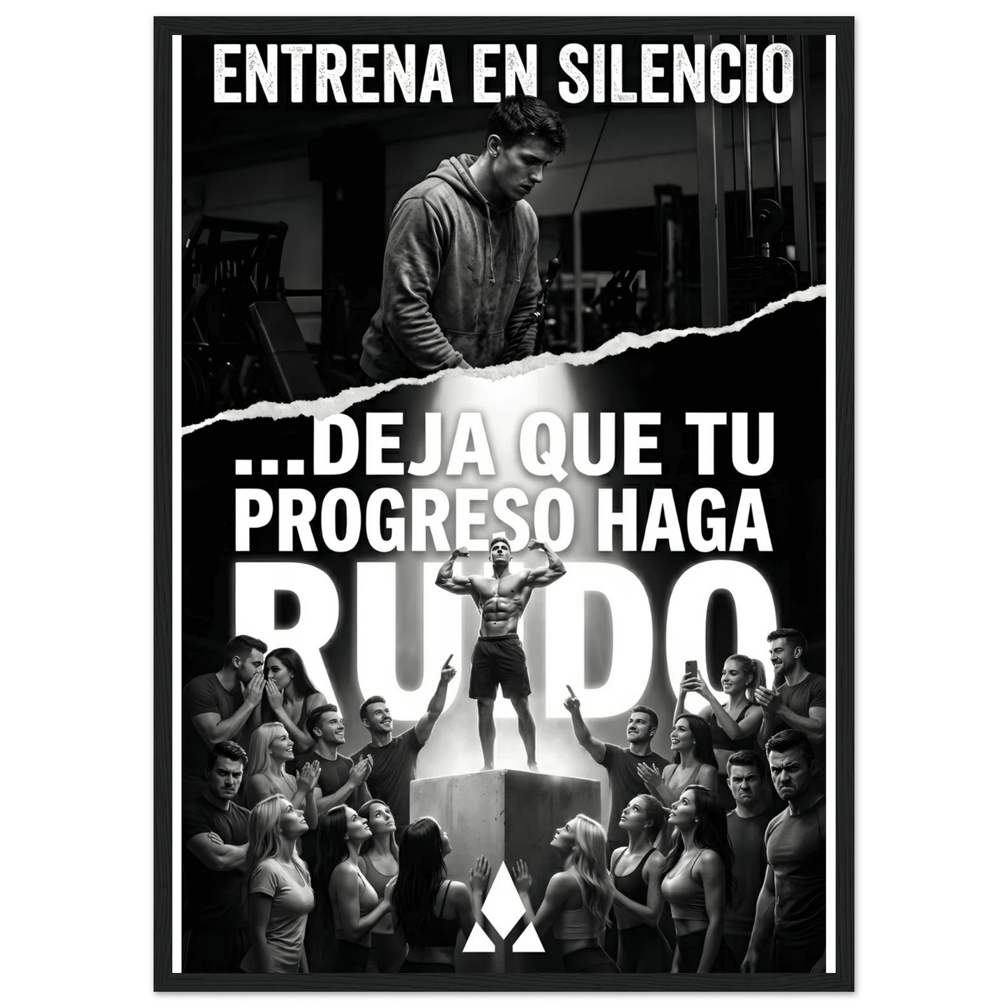 Póster Motivacional "Entrena en Silencio" - Arte Semibrillante en Marco de Madera - Aury SportPrint MaterialAury Sport21x29.7 cm / 8x12"455fba79 - a49b - 4ad4 - ba84 - 7fb2406ddf9a