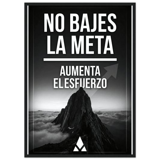 Póster Motivacional "No Bajes la Meta" con Marco de Madera – Inspira tu espacio con un estilo audaz - Aury SportPrint MaterialAury Sport21x29.7 cm / 8x12"b24b0632 - 9638 - 47f3 - aca1 - ad19d11df40b