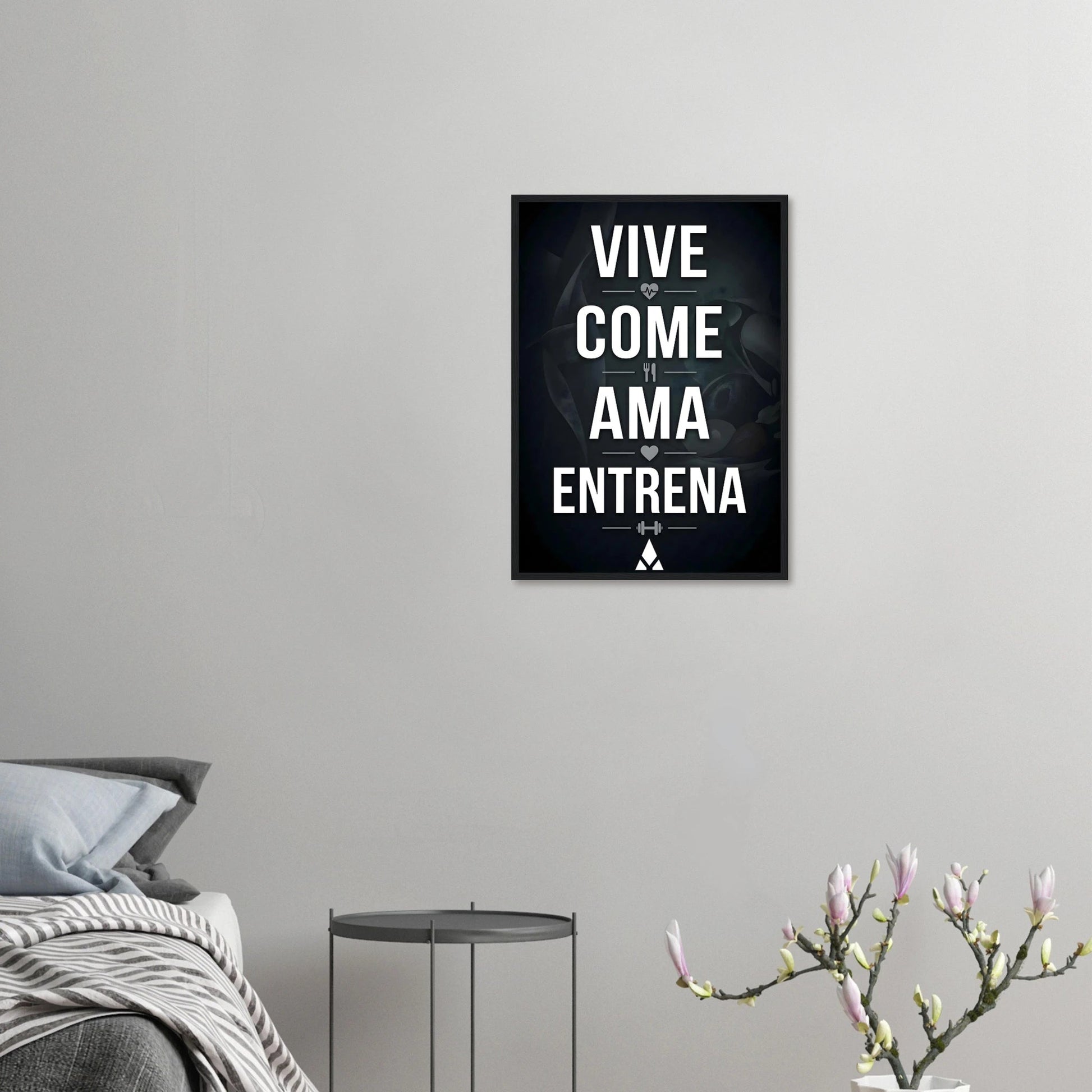 Póster Motivacional "Vive, Come, Ama, Entrena" con Marco de Madera en tu Elección de Tono - Aury SportPrint MaterialAury SportA2 (42 x 59.4 cm)83c4bd30 - 1ccd - 4e6d - a001 - 90627b064199