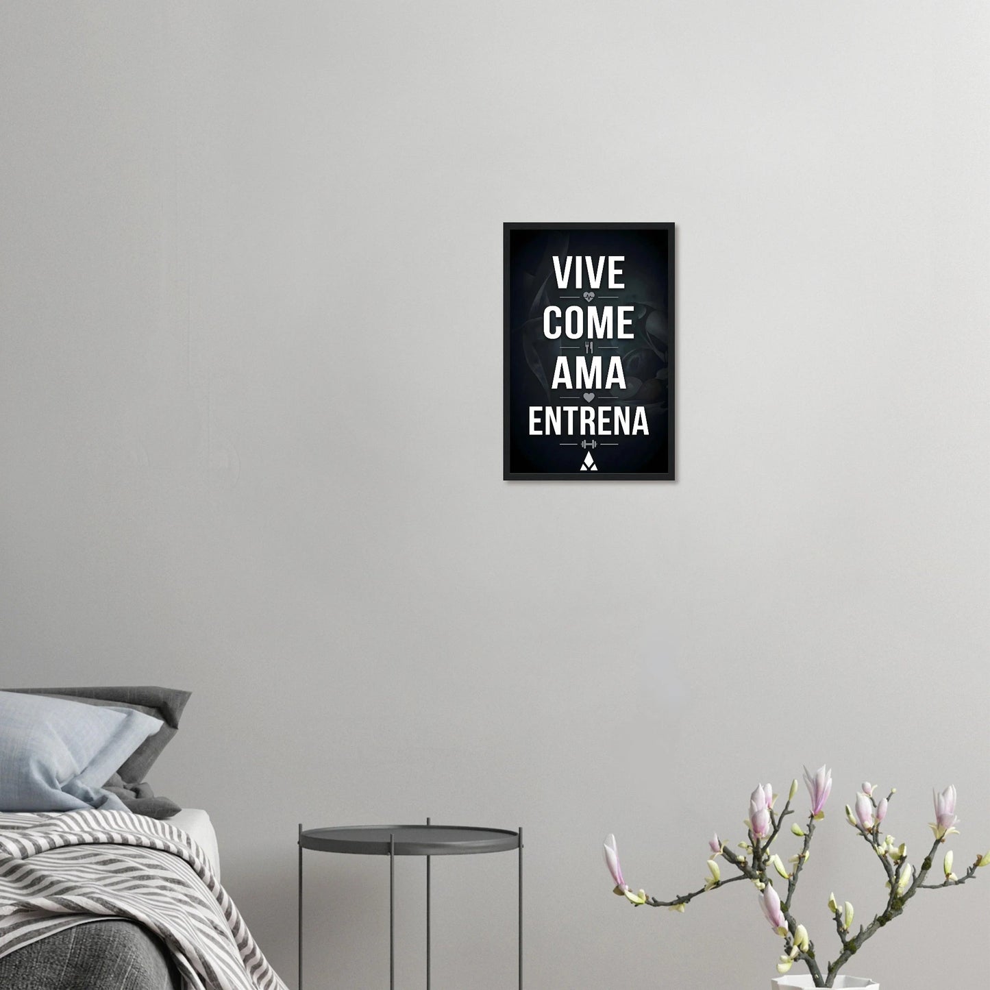 Póster Motivacional "Vive, Come, Ama, Entrena" con Marco de Madera en tu Elección de Tono - Aury SportPrint MaterialAury Sport28x43 cm / XL (11x17″)2f14b2cb - 0264 - 45ed - 9a7c - 0e98163a5219